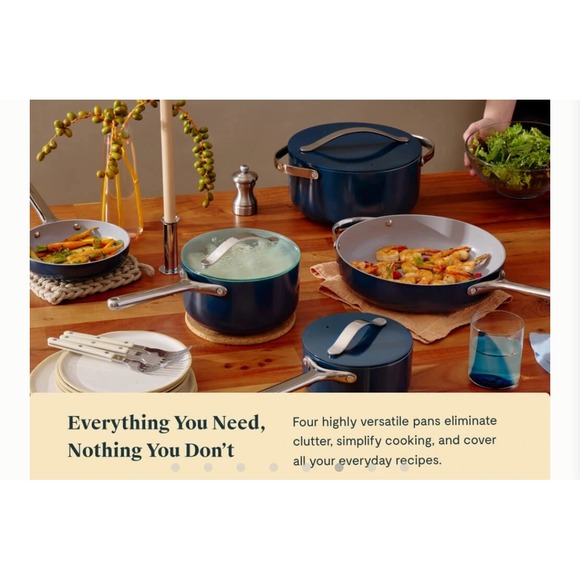 Caraway 12-Piece Ceramic Cookware Set - Grey Color - Non-stick and Non-Toxic New - Picture 11 of 16